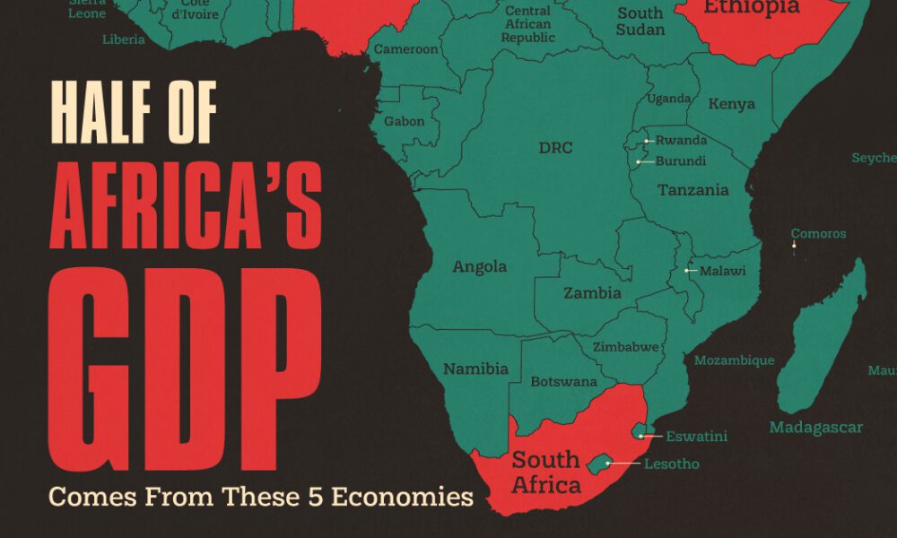 地図で見る: アフリカの GDP の半分を占めるのはわずか 5 か国