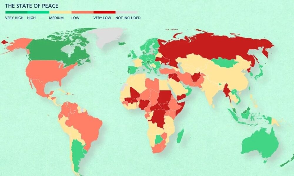 地図で見る: 2024 年の世界の平和