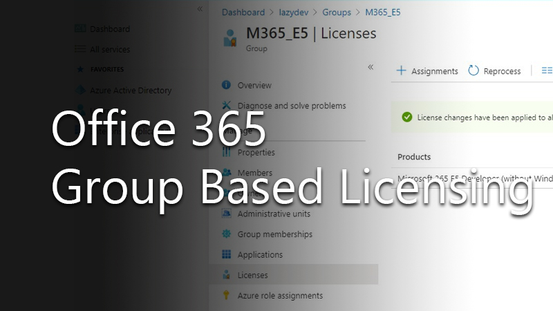Office 365 ライセンスをグループに自動的に割り当てる