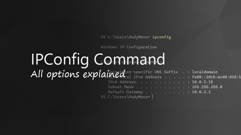 IPConfig コマンドの使い方とオプションの説明