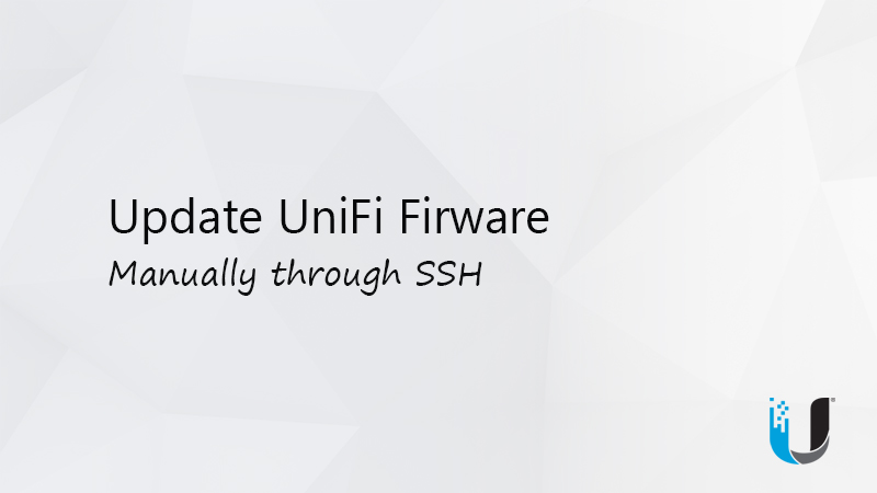 SSH経由でUniFiファームウェアを更新する方法