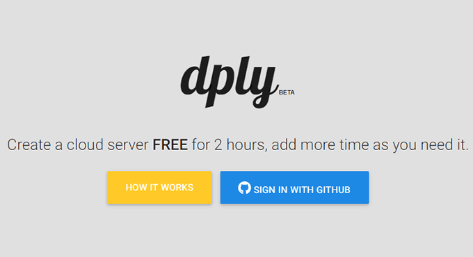 dply：無料の仮想仮想サーバー（VPS）を2時間作成します