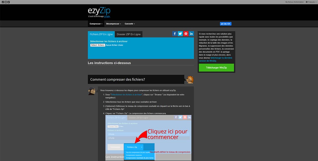 ソフトウェアなしで、rar、zipファイルを圧縮および解凍します