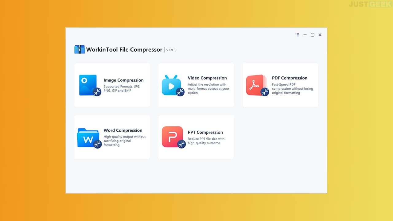 WorkIntoolファイルコンプレッサーでファイルを簡単に圧縮できます