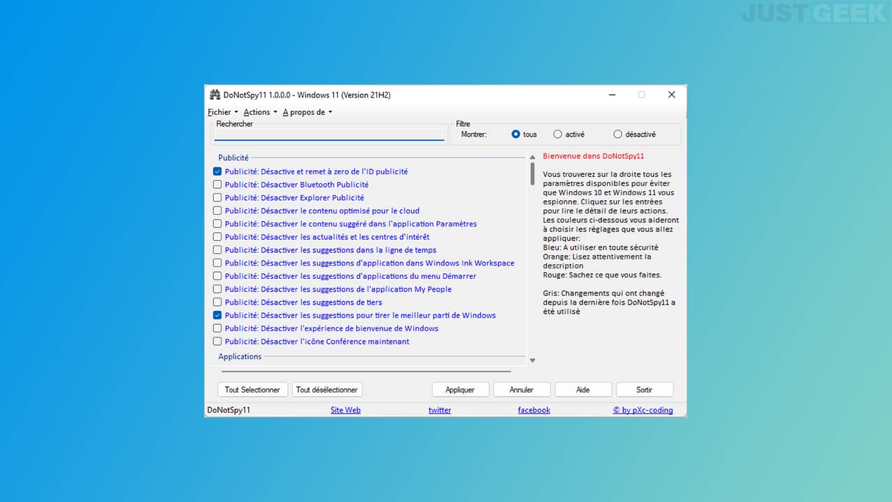 donotspy11：Windows 11があなたをスパイするのを防ぎます