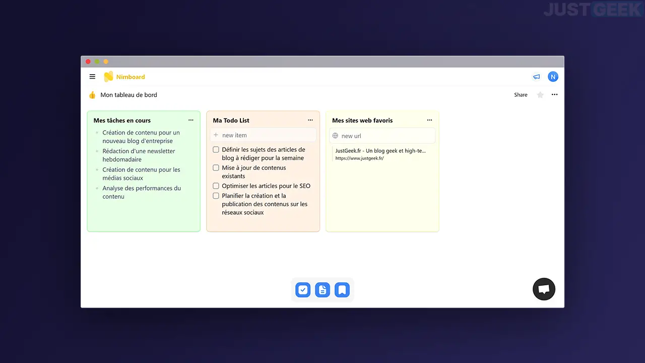 Nimboard：シンプルで効率的なオンラインタスク管理ツール