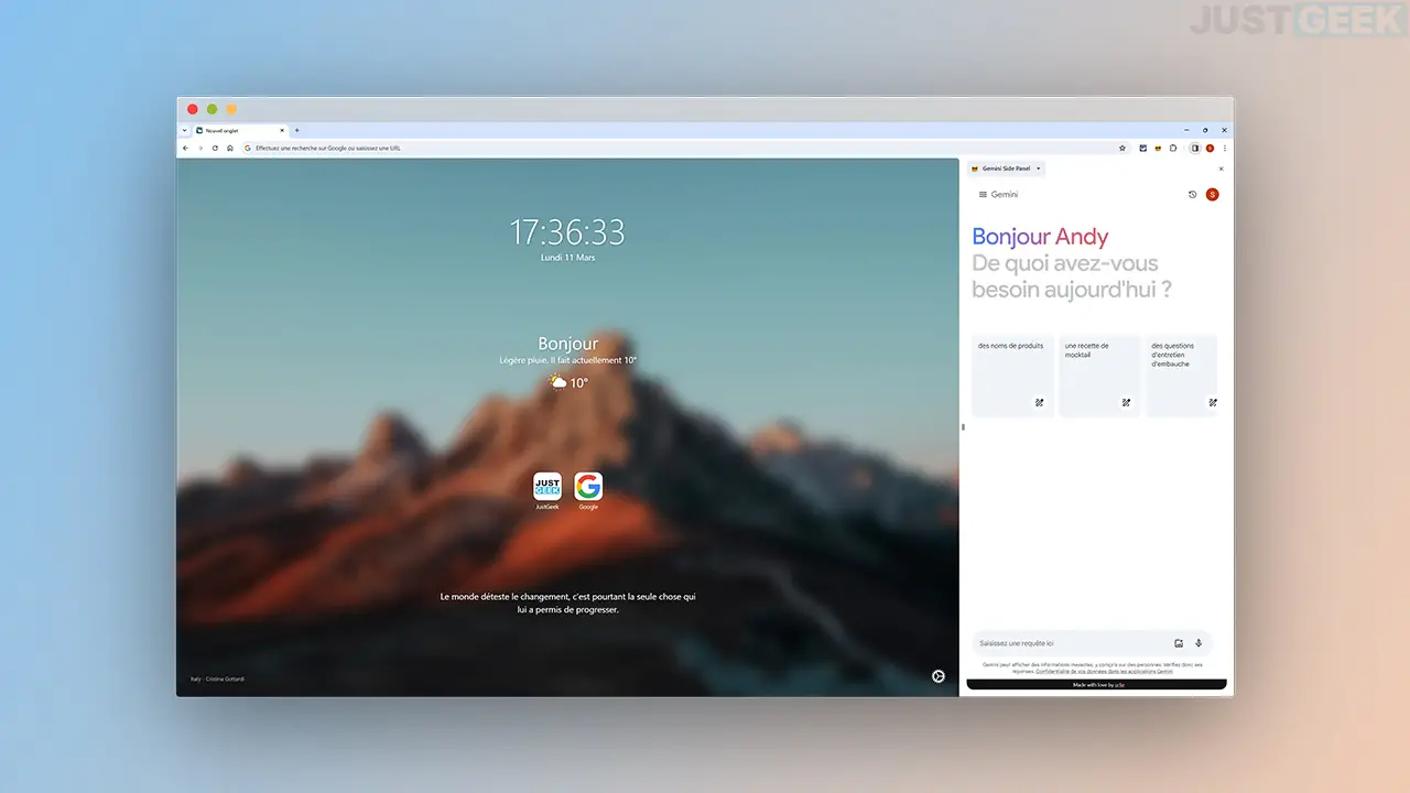 ジェミニサイドパネル：Web上のどこでもGoogle AIを使用する