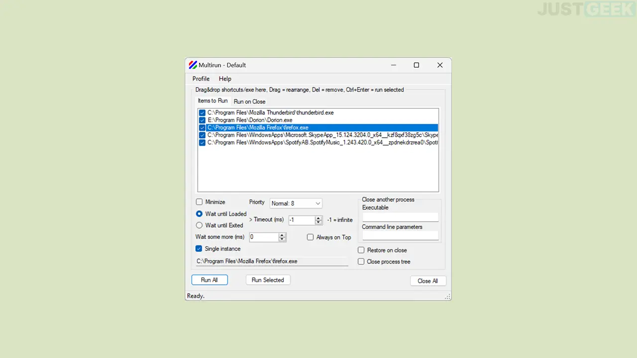 Multirun：PCでいくつかのアプリケーションを実行します