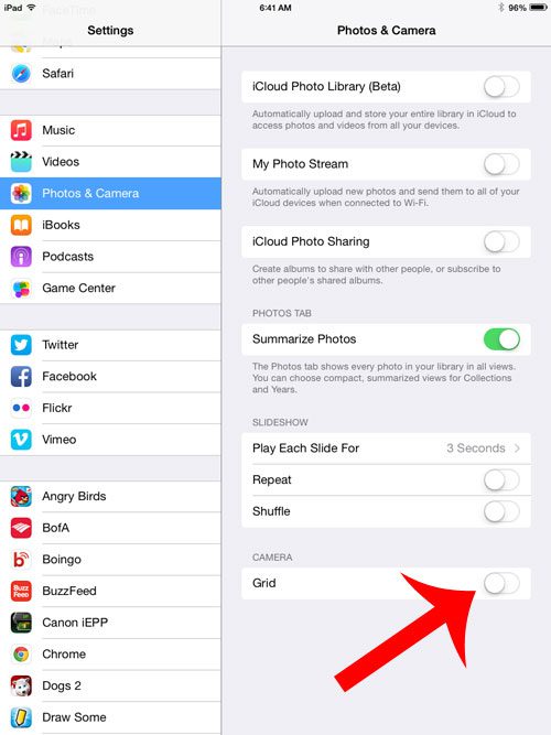 iPad のカメラに線が入るのはなぜですか?