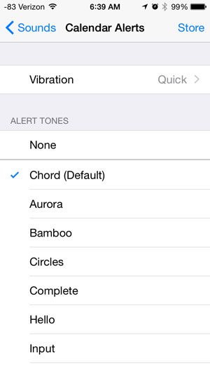 iPhoneのカレンダー通知音を変更する方法