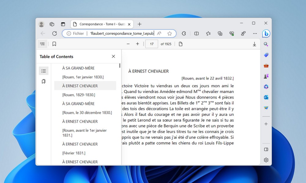 Microsoft EdgeでEPUBファイルを開く方法 世界の顔