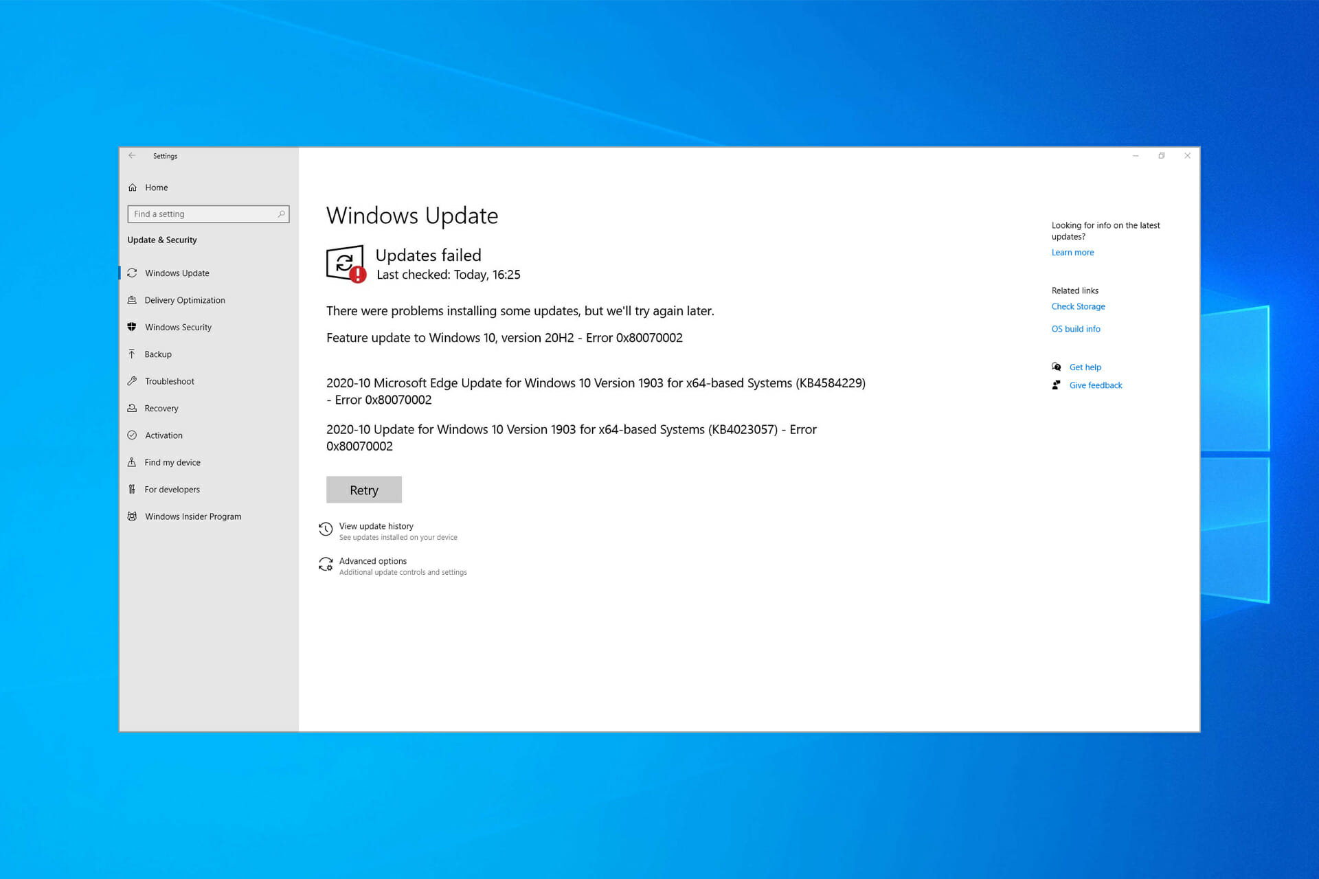 Windowsエラー0x80070002-問題とソリューション