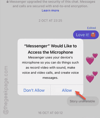 iPhoneのメッセンジャーアプリでマイクが機能しない
