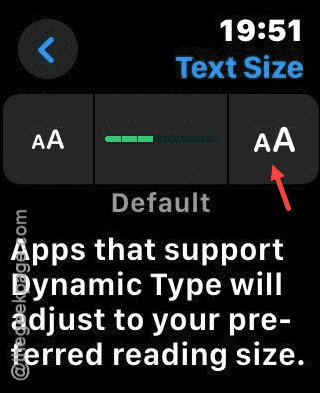 Apple Watchではフォントサイズが小さすぎます