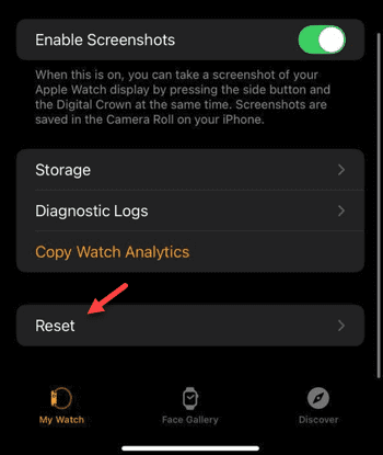 Apple Watchが応答していない、凍った画面に貼り付けられていない
