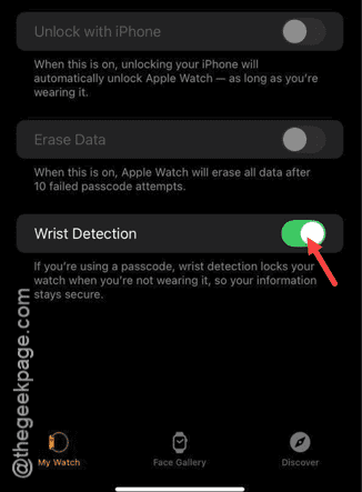 Apple Watchは着用されていてもロックされています