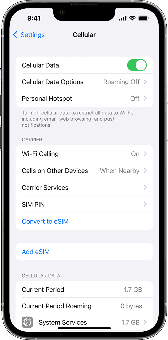 iPhone 14 Pro Maxで動作しないセルラーデータを修正する方法