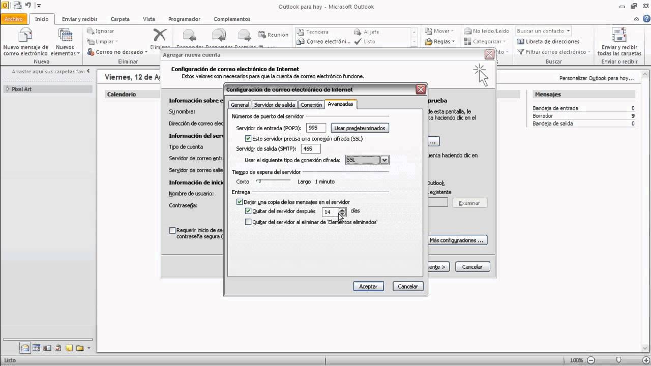 Outlook 2010 を Gmail ポップで構成する方法