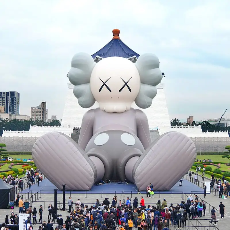 In 2019, Kaws presented his so far tallest sculpture in Taiwan. ©Kaws, via Instagram